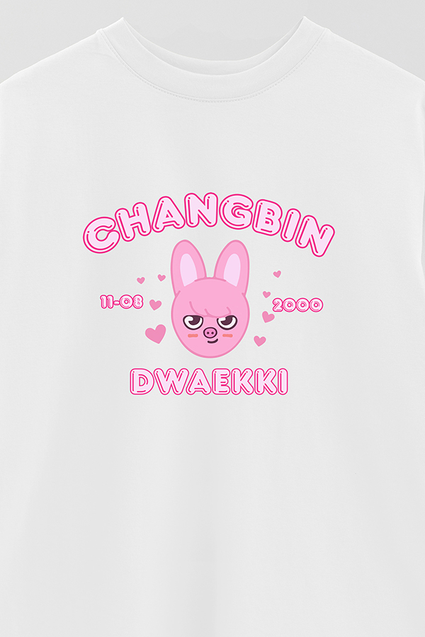 REMERA OVER ESTAMPADA SKZOO6 CHANGBIN