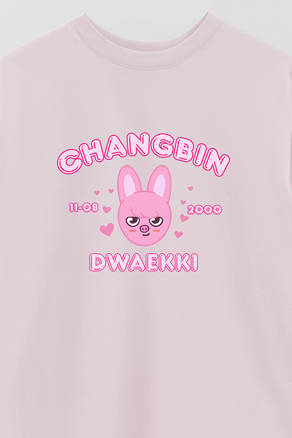 REMERA OVER ESTAMPADA SKZOO6 CHANGBIN
