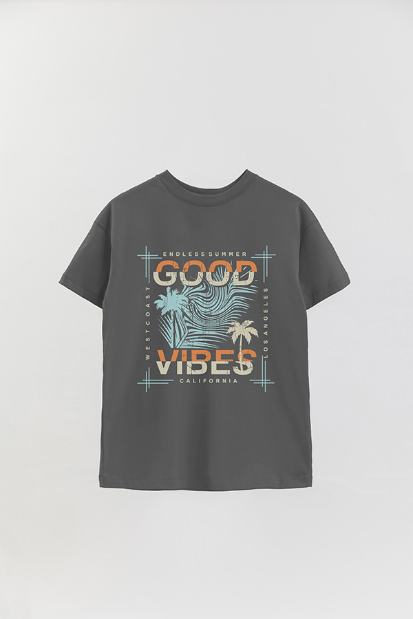 REMERA OVER ESTAMPADA GOOD VIBES