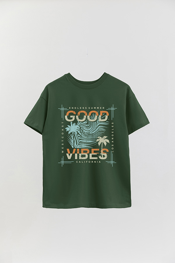 REMERA OVER ESTAMPADA GOOD VIBES
