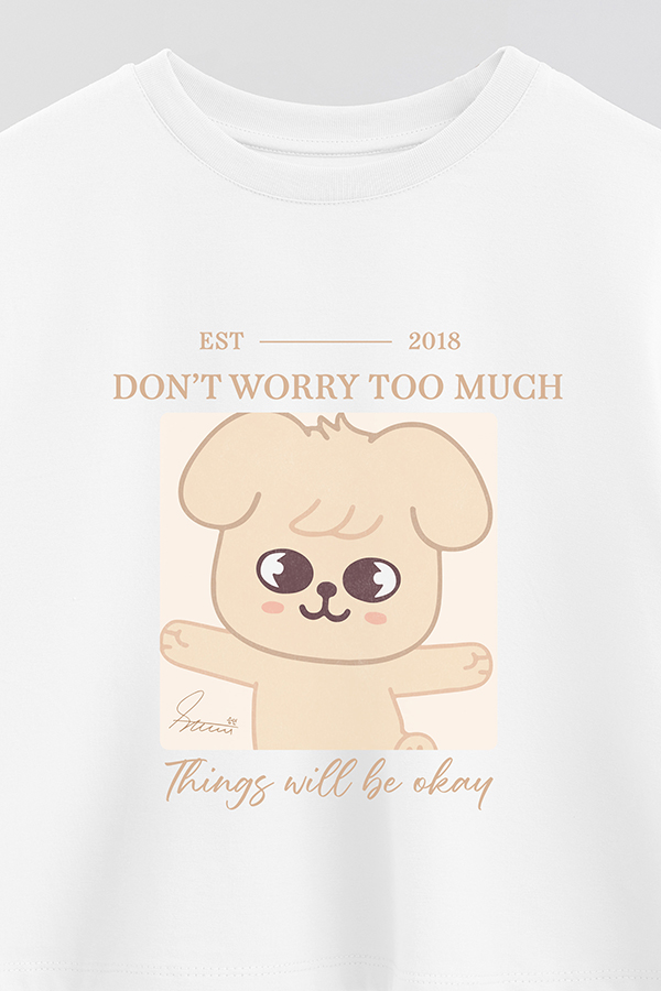 REMERA CROP ESTAMPADA SKZOO4 SEUNGMIN