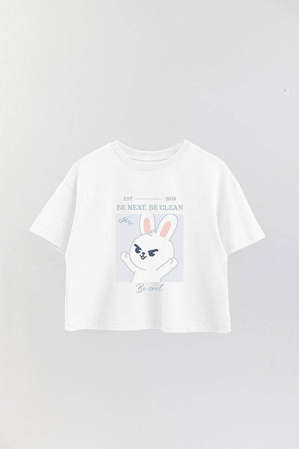 REMERA CROP ESTAMPADA SKZOO4 LEE KNOW