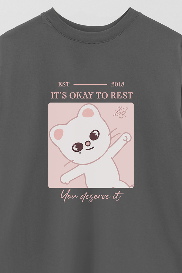 REMERA OVER ESTAMPADA SKZOO4 HYUNJIN