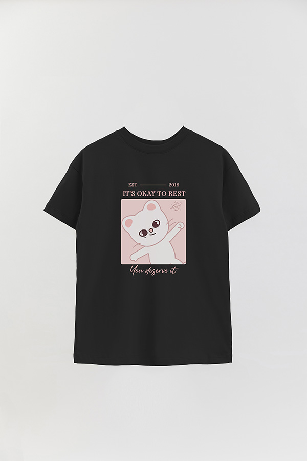 REMERA OVER ESTAMPADA SKZOO4 HYUNJIN