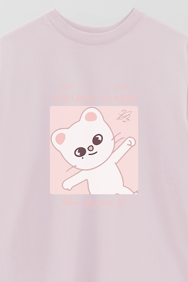 REMERA OVER ESTAMPADA SKZOO4 HYUNJIN