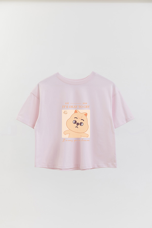 REMERA CROP ESTAMPADA SKZOO4 HAN