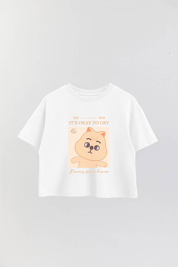 REMERA CROP ESTAMPADA SKZOO4 HAN