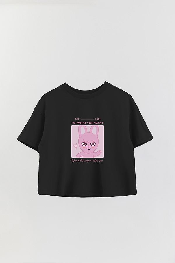 REMERA CROP ESTAMPADA SKZOO4 CHANGBIN