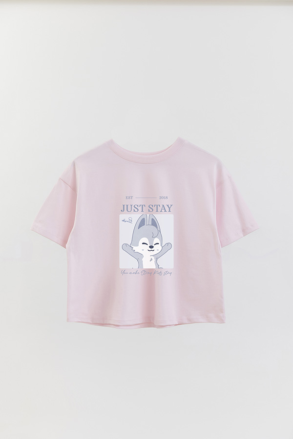 REMERA CROP ESTAMPADA SKZOO4 BANGCHAN