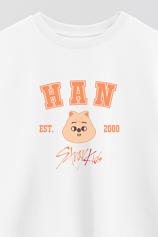 REMERA CROP ESTAMPADA SKZOO3 HAN