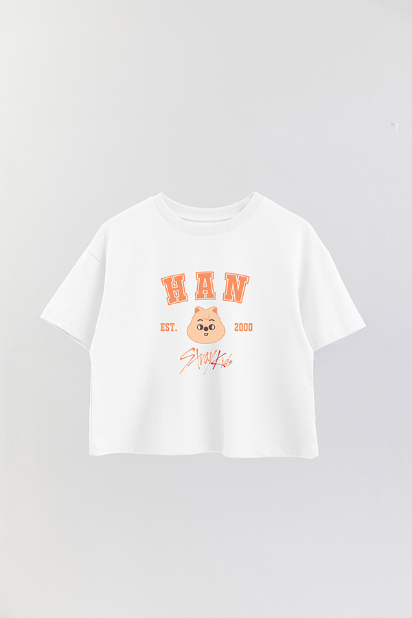 REMERA CROP ESTAMPADA SKZOO3 HAN