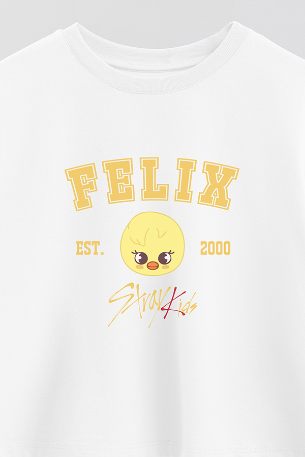 REMERA CROP ESTAMPADA SKZOO3 FELIX