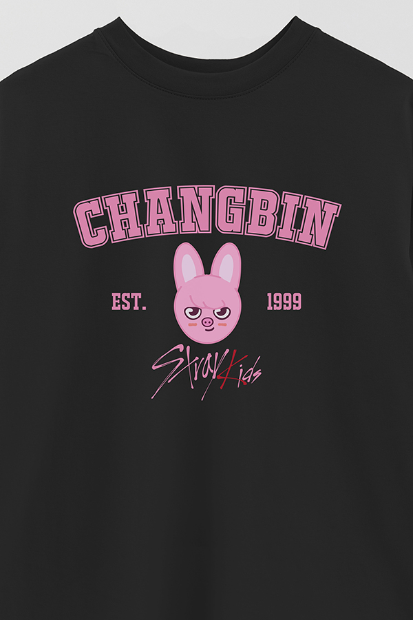 REMERA OVER ESTAMPADA SKZOO3 CHANGBIN