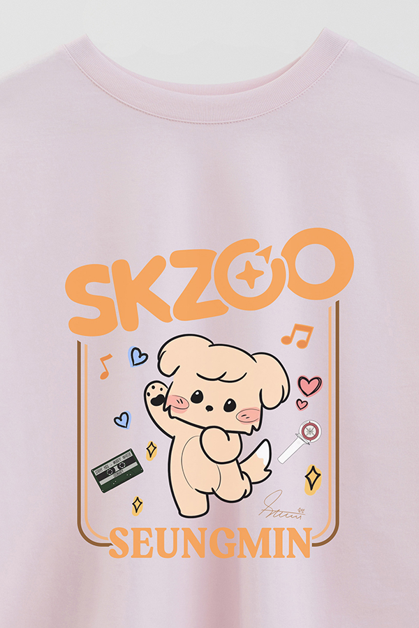 REMERA CROP ESTAMPADA SKZOO2 SEUNGMIN