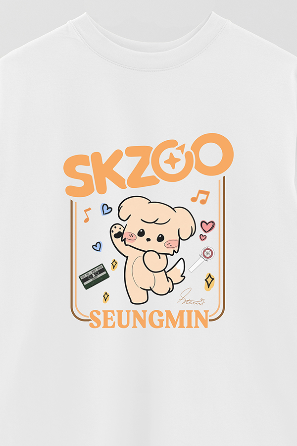REMERA OVER ESTAMPADA SKZOO2 SEUNGMIN