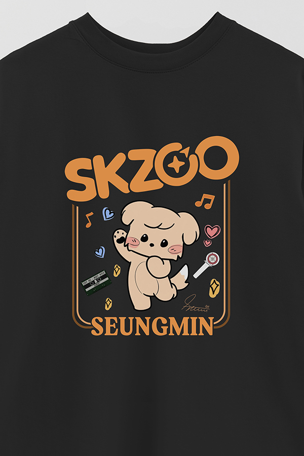 REMERA OVER ESTAMPADA SKZOO2 SEUNGMIN