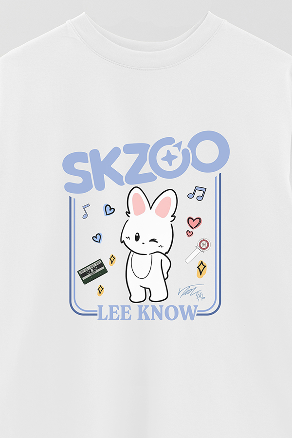 REMERA OVER ESTAMPADA SKZOO2 LEE KNOW