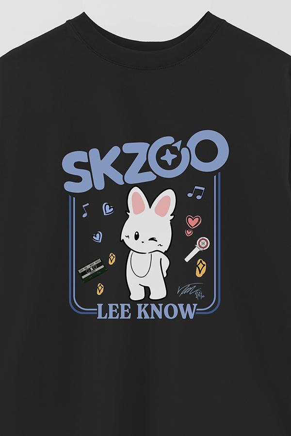 REMERA OVER ESTAMPADA SKZOO2 LEE KNOW