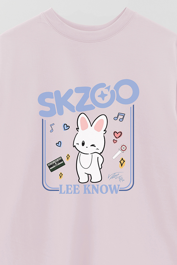 REMERA OVER ESTAMPADA SKZOO2 LEE KNOW