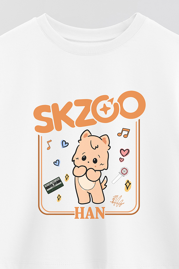 REMERA CROP ESTAMPADA SKZOO2 HAN