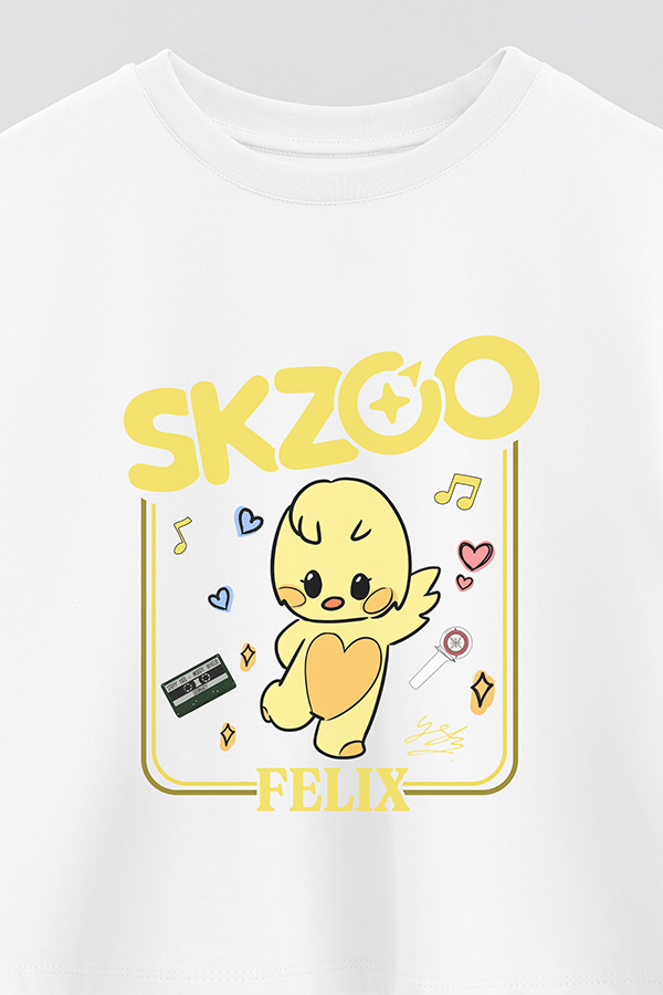 REMERA CROP ESTAMPADA SKZOO2 FELIX