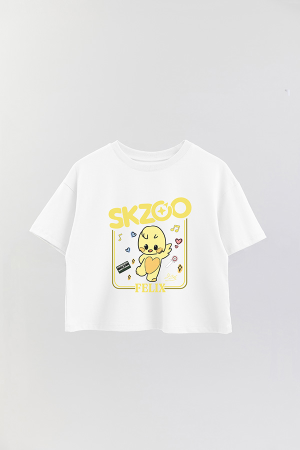 REMERA CROP ESTAMPADA SKZOO2 FELIX