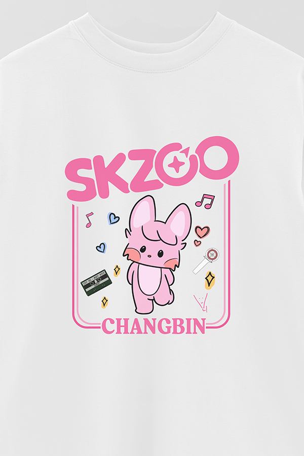 REMERA OVER ESTAMPADA SKZOO2 CHANGBIN