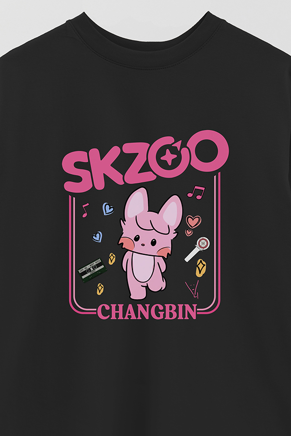 REMERA OVER ESTAMPADA SKZOO2 CHANGBIN