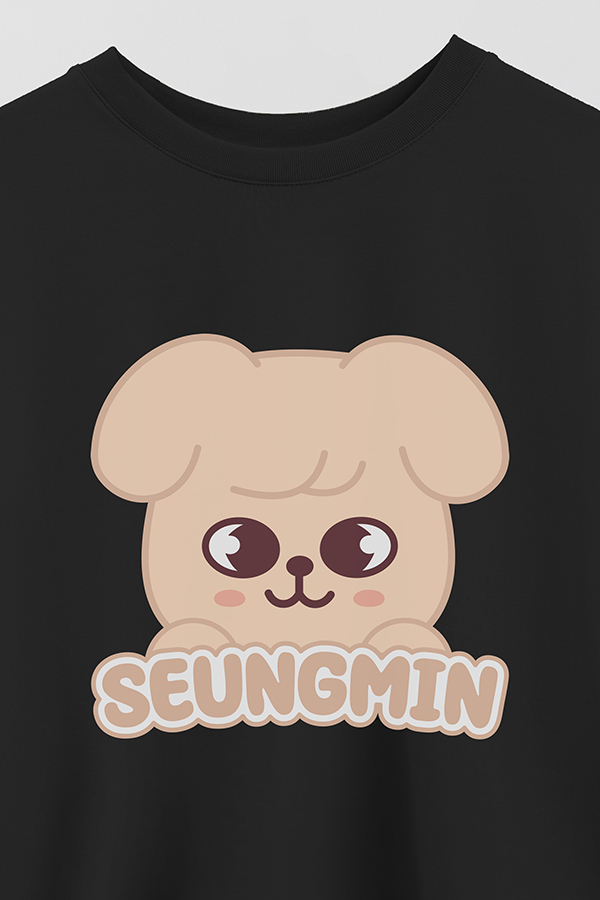 REMERA CROP ESTAMPADA SKZOO1 SEUNGMIN