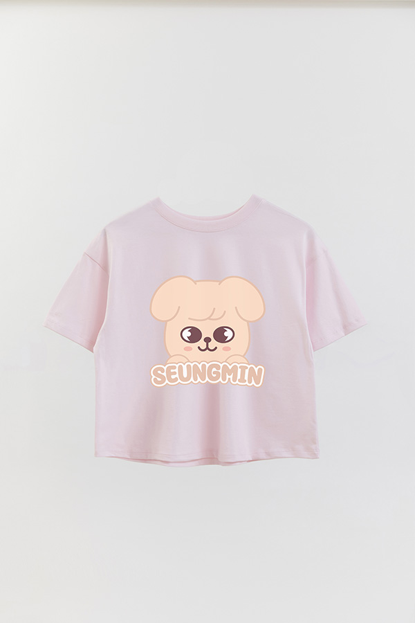 REMERA CROP ESTAMPADA SKZOO1 SEUNGMIN