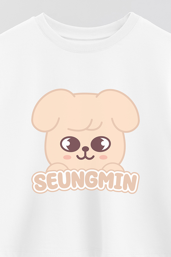 REMERA CROP ESTAMPADA SKZOO1 SEUNGMIN