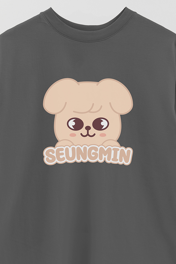 REMERA OVER ESTAMPADA SKZOO1 SEUNGMIN
