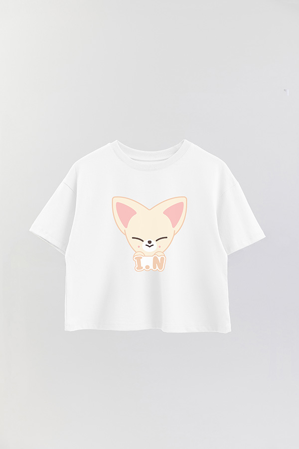 REMERA CROP ESTAMPADA SKZOO1 I.N