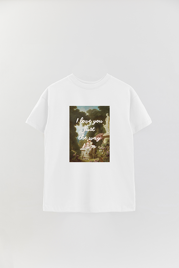 REMERA OVER ESTAMPADA ART COLLECTION 27 I LOVE YOU JUST THE WAY I AM