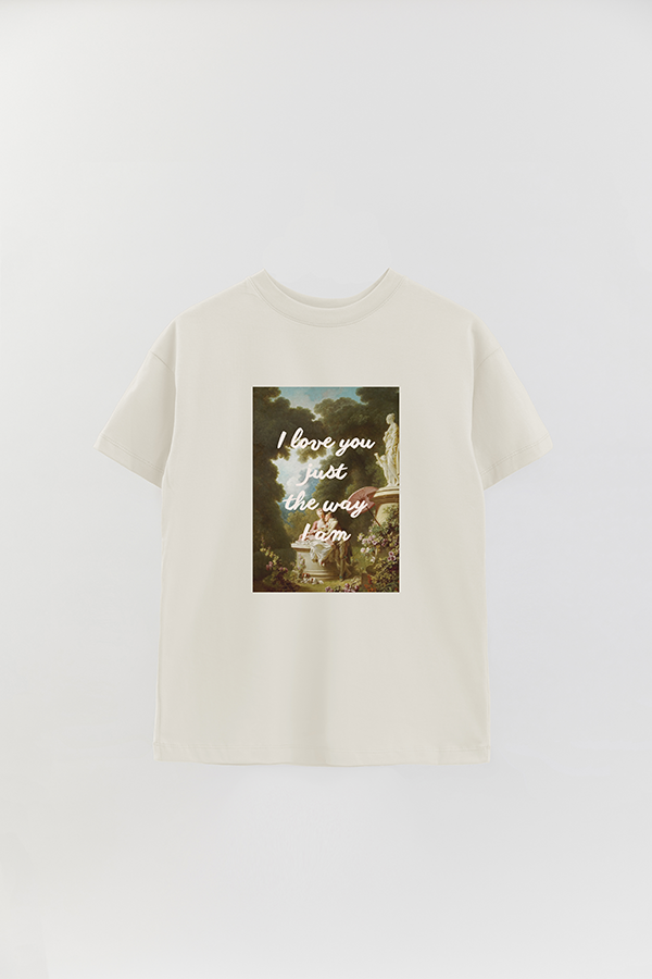 REMERA OVER ESTAMPADA ART COLLECTION 27 I LOVE YOU JUST THE WAY I AM
