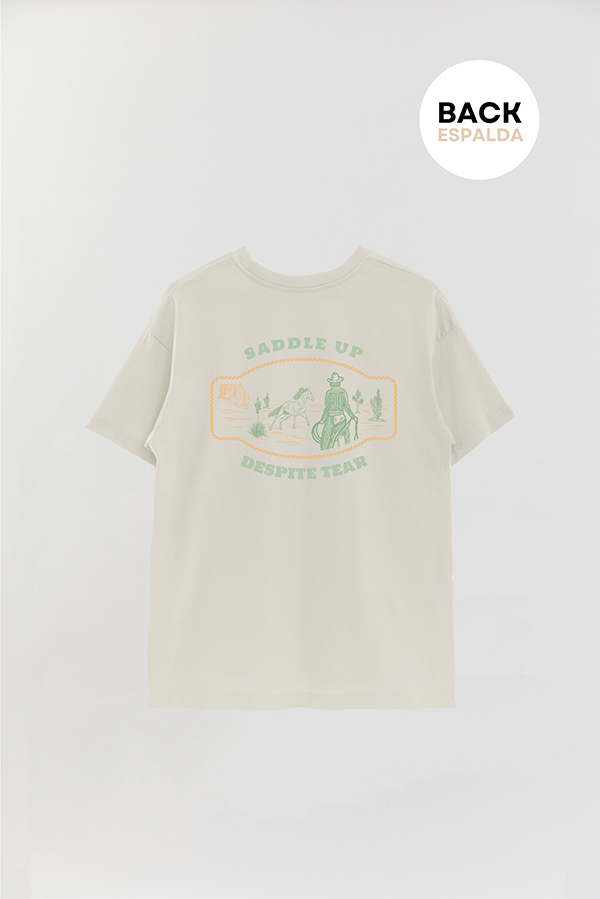REMERA OVER ESTAMPADA SADDLE UP