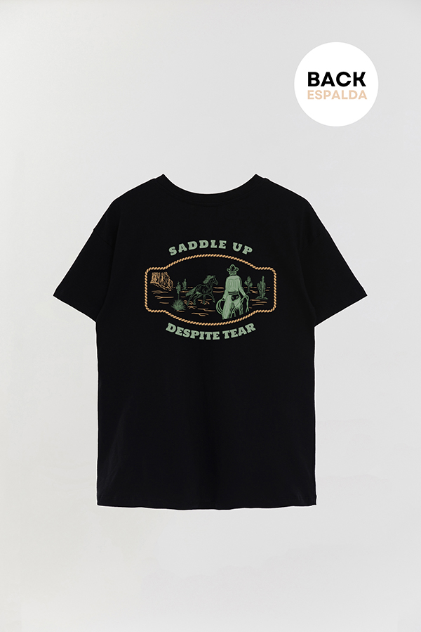 REMERA OVER ESTAMPADA SADDLE UP