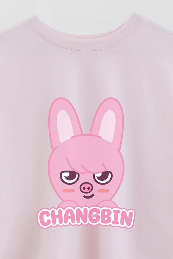 REMERA CROP ESTAMPADA SKZOO1 CHANGBIN