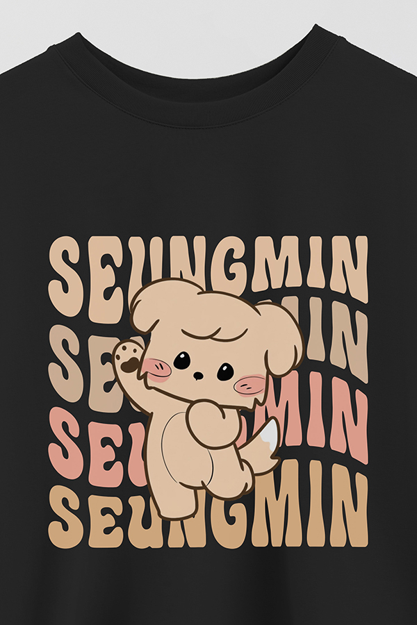 REMERA CROP ESTAMPADA SKZ RT SEUNGMIN