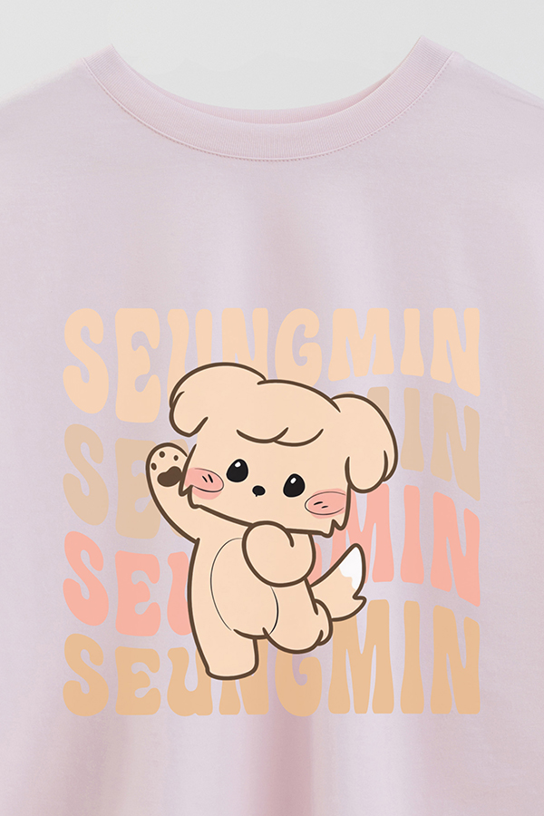 REMERA CROP ESTAMPADA SKZ RT SEUNGMIN