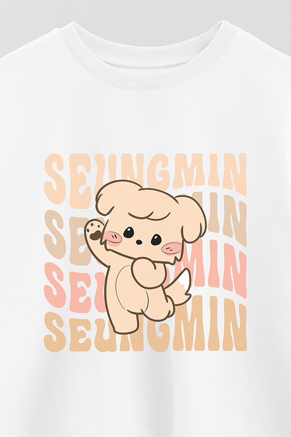 REMERA CROP ESTAMPADA SKZ RT SEUNGMIN