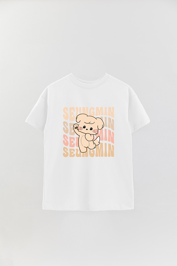 REMERA OVER ESTAMPADA SKZ RT SEUNGMIN