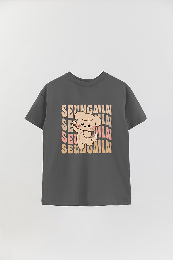 REMERA OVER ESTAMPADA SKZ RT SEUNGMIN