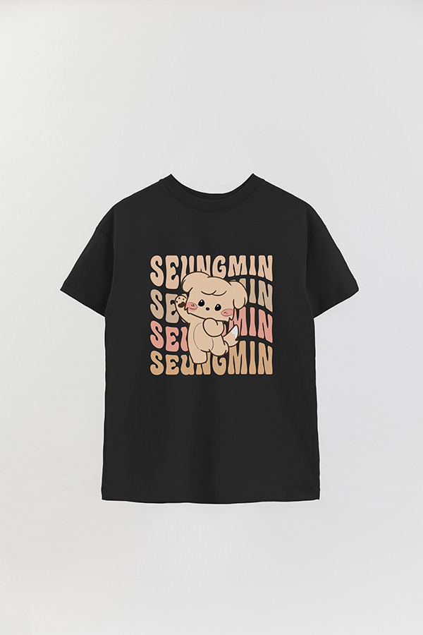 REMERA OVER ESTAMPADA SKZ RT SEUNGMIN