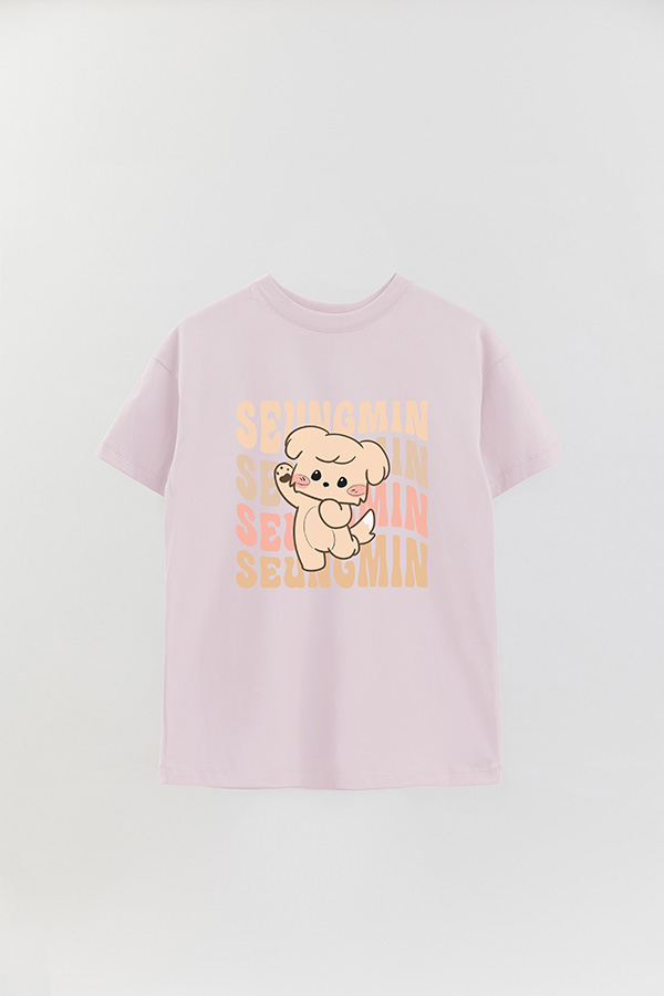 REMERA OVER ESTAMPADA SKZ RT SEUNGMIN
