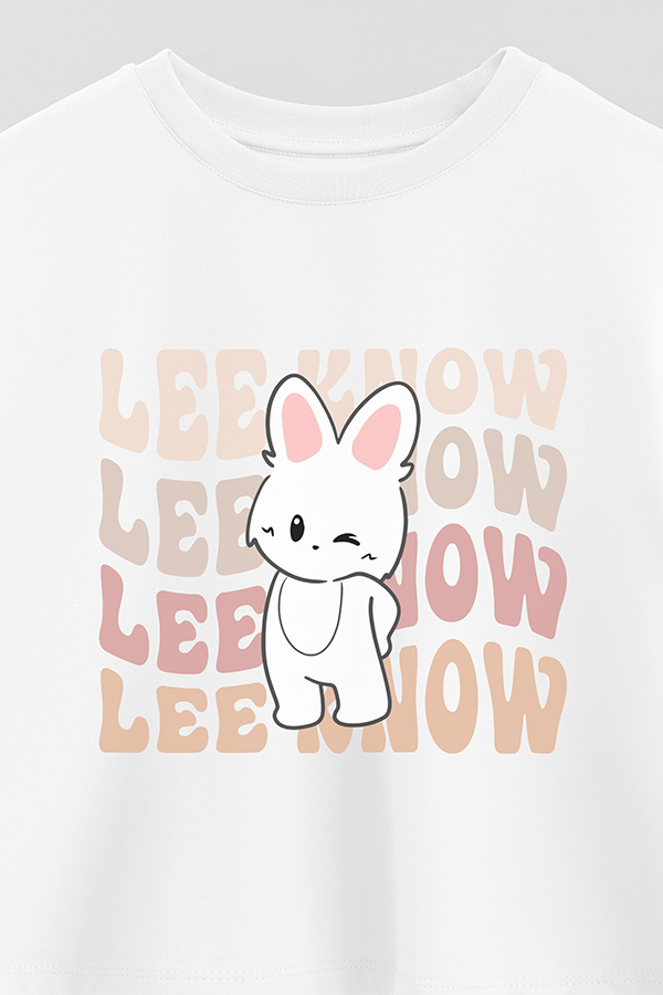 REMERA CROP ESTAMPADA SKZ RT LEE KNOW