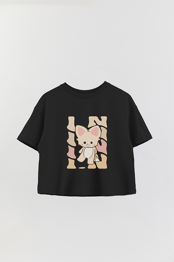 REMERA CROP ESTAMPADA SKZ RT I.N