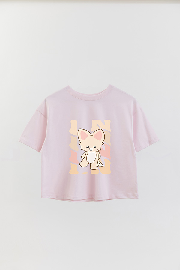 REMERA CROP ESTAMPADA SKZ RT I.N