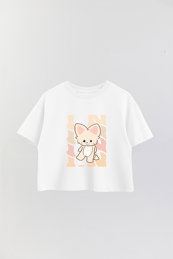 REMERA CROP ESTAMPADA SKZ RT I.N