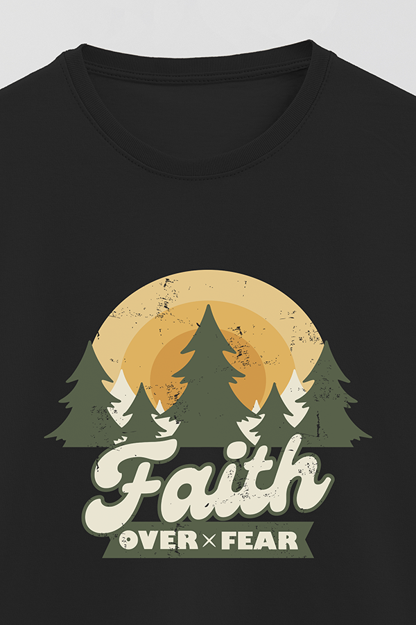 REMERA BASICA UNISEX RT FAITH OVER FEAR
